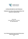 LAPORAN IMPLEMENTASI AKSI PERUBAHAN: PERBAIKAN TATA KELOLA PELAYANAN KONSULTASI ONLINE DIT. EKSPOR INTAM